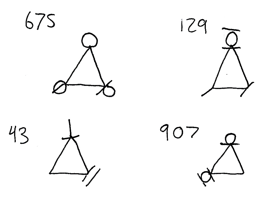 Example Runes Example runes for 675, 129, 43, and 907.